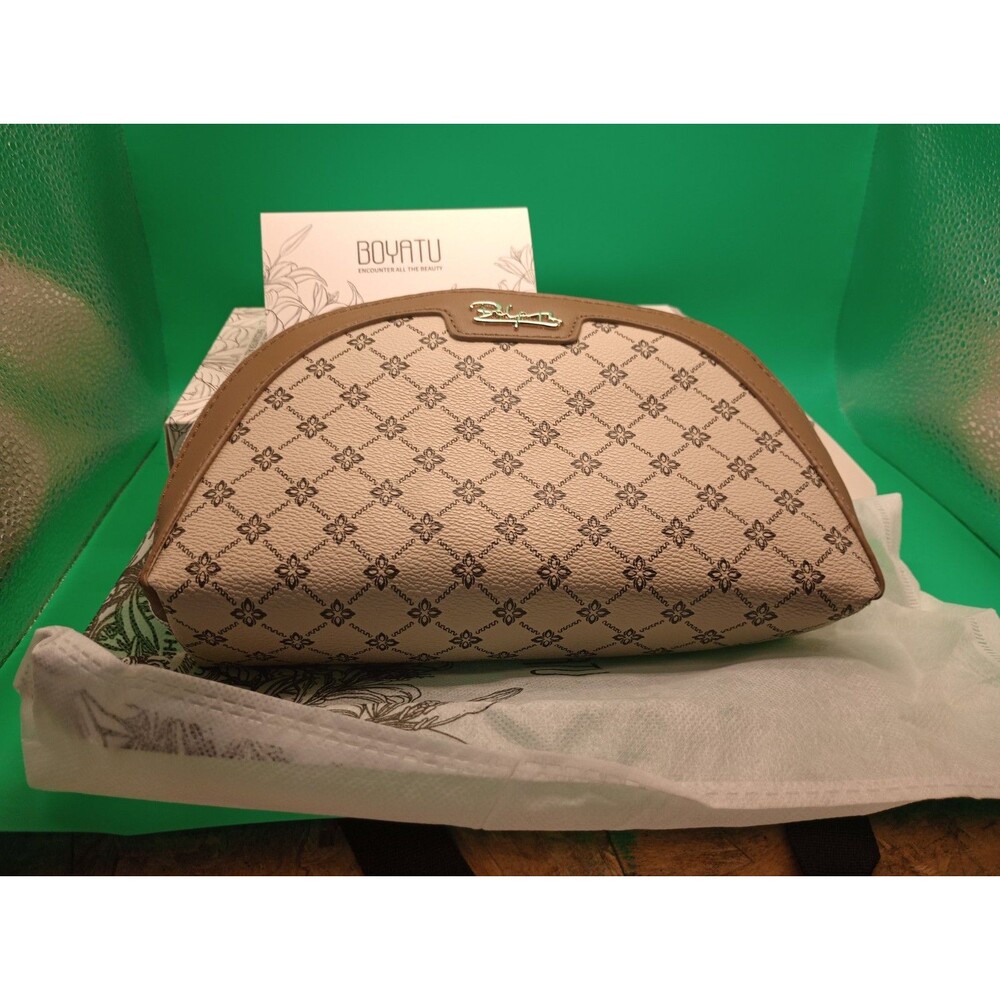 Boyatu Small Makup Bag Brown Brand New Made In China Never Opened